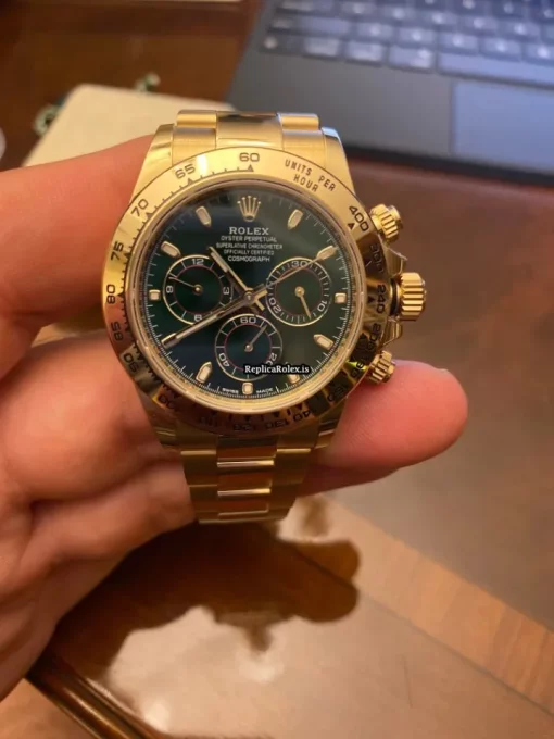Cool Knockoff Rolex Daytona 116508 Caliber 4130 Automatic Movement 40mm Yellow Gold Case Mens/unisex Watch - Image 8