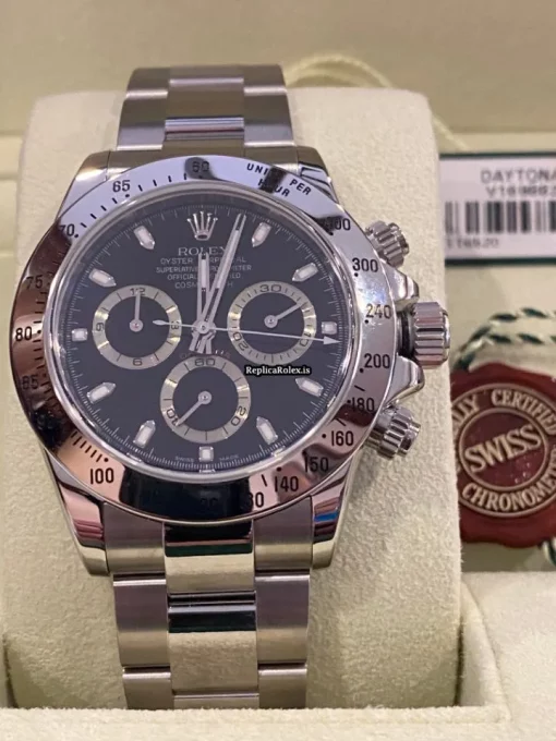 Swiss Fake Rolex Daytona 116520 Caliber 4130 Automatic Movement 40mm Steel Case Mens/unisex Watch - Image 8