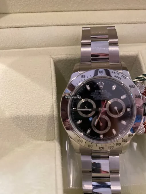 Swiss Fake Rolex Daytona 116520 Caliber 4130 Automatic Movement 40mm Steel Case Mens/unisex Watch - Image 9