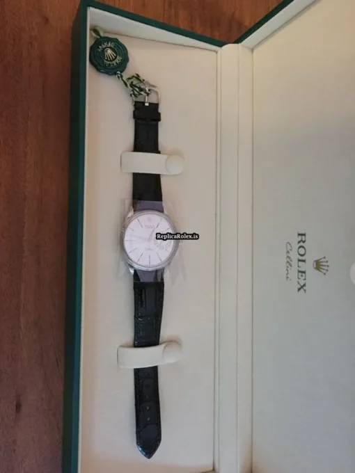 Excellent Clone Rolex Cellini Date 50519 Caliber 3165 Automatic Movement 45mm White Gold Case Mens/unisex Watch