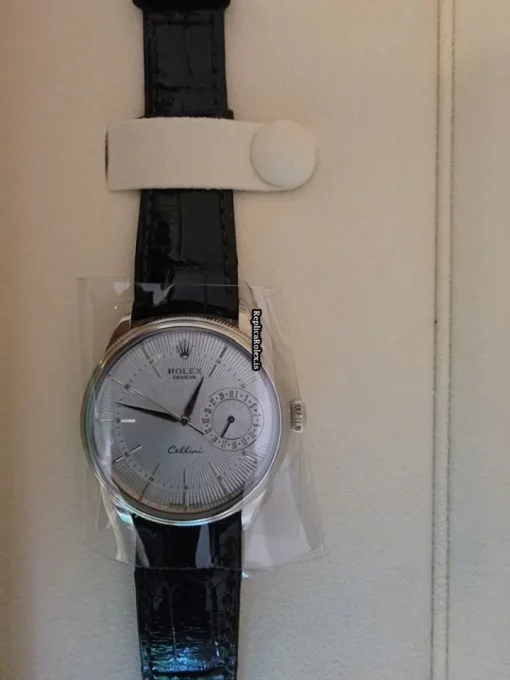 Excellent Clone Rolex Cellini Date 50519 Caliber 3165 Automatic Movement 45mm White Gold Case Mens/unisex Watch - Image 3