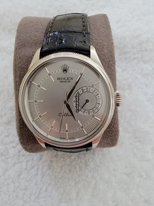 Excellent Clone Rolex Cellini Date 50519 Caliber 3165 Automatic Movement 45mm White Gold Case Mens/unisex Watch - Image 6