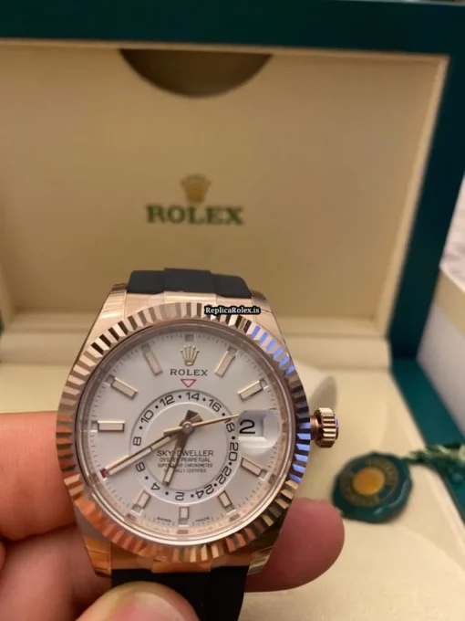 Superb Replica Rolex Sky-dweller 326235 Caliber 9001 Automatic Movement 42mm Rose Gold Case Mens/unisex Watch - Image 7