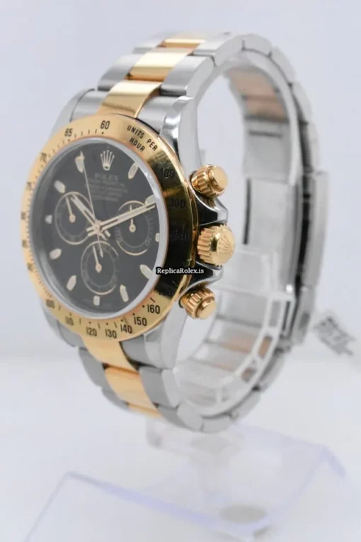 Swiss Replica Rolex Daytona 116523 Caliber 4130 Automatic Movement 40mm Gold/steel Case Mens/unisex Watch - Image 2