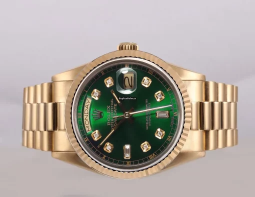 Fabulous Replica Rolex Day-date 36 18038 Automatic Movement 36mm Yellow Gold Case Mens/unisex Watch - Image 3
