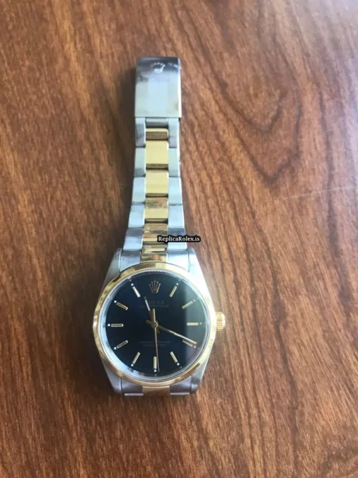 Defect Replica Rolex Oyster Perpetual 34 14203m Automatic Movement 34mm Gold/steel Case Mens/unisex Watch - Image 2