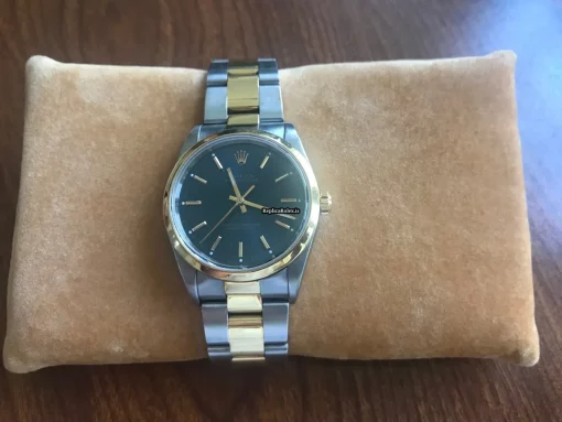 Defect Replica Rolex Oyster Perpetual 34 14203m Automatic Movement 34mm Gold/steel Case Mens/unisex Watch - Image 3