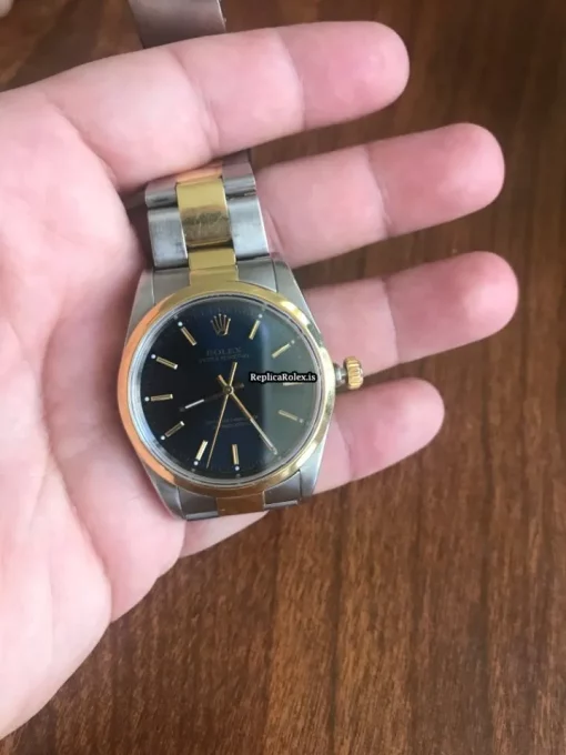 Defect Replica Rolex Oyster Perpetual 34 14203m Automatic Movement 34mm Gold/steel Case Mens/unisex Watch - Image 8