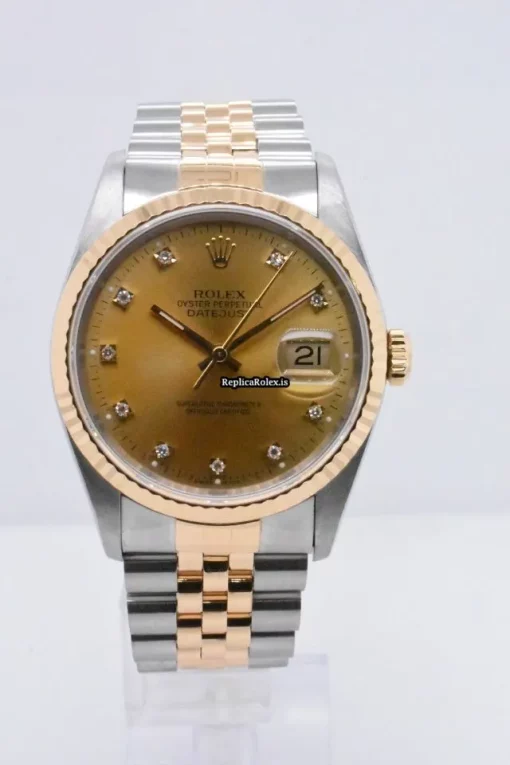 Appealing Knockoff Rolex Datejust 16233 Caliber 3135 Automatic Movement 36mm Gold/steel Case Mens/unisex Watch