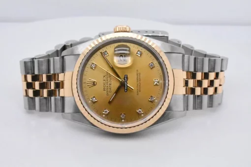 Appealing Knockoff Rolex Datejust 16233 Caliber 3135 Automatic Movement 36mm Gold/steel Case Mens/unisex Watch - Image 4