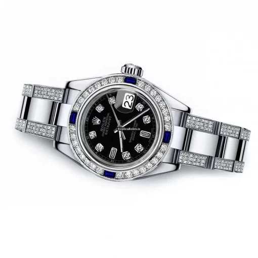 Aaa Replica Rolex Oyster Perpetual Lady Date 69160 Automatic Movement 26mm Steel Case Womens Watch - Image 2