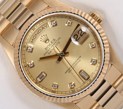 Neat Imitation Rolex Day-date 36 18238 Automatic Movement 36mm Yellow Gold Case Mens/unisex Watch