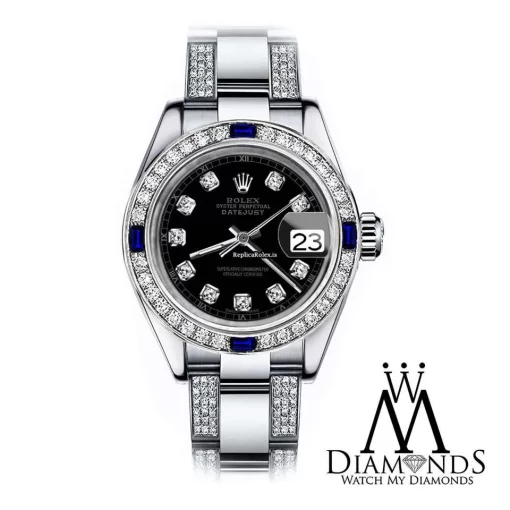 Best Fakes Rolex Oyster Perpetual Lady Date 69160 Automatic Movement 26mm Steel Case Womens Watch - Image 10