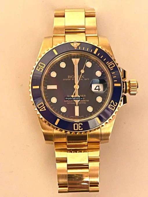 Lovely Imitation Rolex Submariner Date 116618lb Caliber 3135 Automatic Movement 40mm Yellow Gold Case Mens/unisex Watch - Image 10