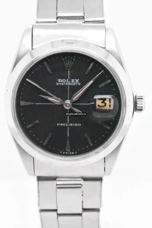 Fantastic Replica Rolex Oyster Precision 6694 Caliber 1225 Manual Winding Movement 34x40mm Steel Case Mens/unisex Watch - Image 2