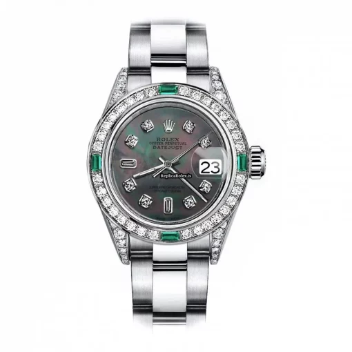 Fantastic Replica Rolex Oyster Perpetual Lady Date 69160 Automatic Movement 26mm Steel Case Womens Watch