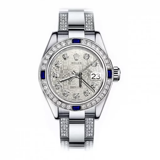 Swiss Fake Rolex Oyster Perpetual Lady Date 69160 Automatic Movement 26mm Steel Case Womens Watch