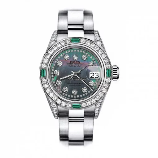 Epic Copy Rolex Oyster Perpetual Lady Date 69160 Automatic Movement 26mm Steel Case Womens Watch