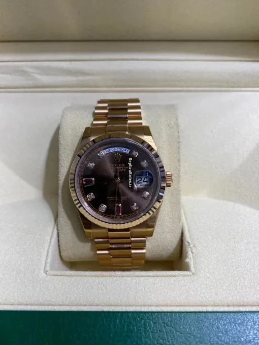 Fine Replica Rolex Day-date 36 118235 Caliber 3155 Automatic Movement 36mm Rose Gold Case Mens/unisex Watch - Image 3