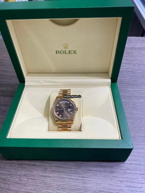 Fine Replica Rolex Day-date 36 118235 Caliber 3155 Automatic Movement 36mm Rose Gold Case Mens/unisex Watch - Image 4