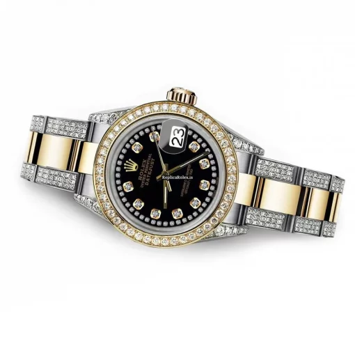 Durable Fakes Rolex Datejust 68173 Automatic Movement 31mm Gold/steel Case Womens Watch - Image 4