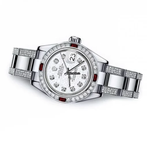 Awesome Replica Rolex Oyster Perpetual Lady Date 69160 Automatic Movement 26mm Steel Case Womens Watch - Image 2