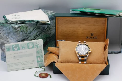 1:1 Replica Rolex Submariner Date 16613 40mm Gold/steel Case Watch - Image 12