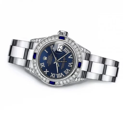 Attractive Replica Rolex Oyster Perpetual Lady Date 69160 Automatic Movement 26mm Steel Case Womens Watch - Image 2