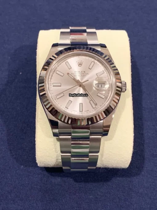 High Quality Fake Rolex Datejust II 116334 Caliber 3136 Automatic Movement 41mm White Gold Case Mens/unisex Watch