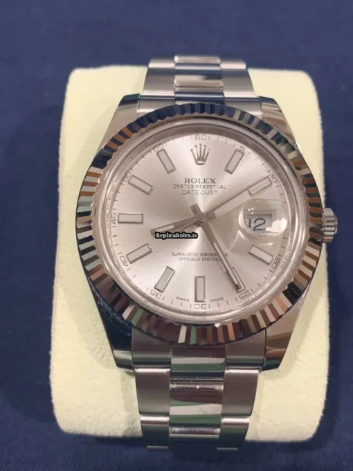 High Quality Fake Rolex Datejust II 116334 Caliber 3136 Automatic Movement 41mm White Gold Case Mens/unisex Watch - Image 11