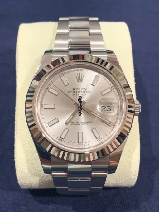 High Quality Fake Rolex Datejust II 116334 Caliber 3136 Automatic Movement 41mm White Gold Case Mens/unisex Watch - Image 12