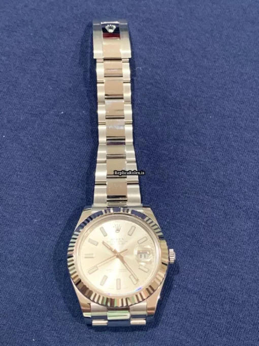 High Quality Fake Rolex Datejust II 116334 Caliber 3136 Automatic Movement 41mm White Gold Case Mens/unisex Watch - Image 6