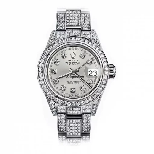 Superior Replica Rolex Oyster Perpetual Lady Date 69160 Automatic Movement 26mm Steel Case Womens Watch
