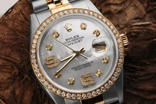 Ideal Clone Rolex Datejust 16233 Automatic Movement 36mm Gold/steel Case Mens/unisex Watch - Image 4