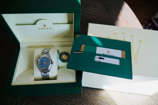 Excellent Fake Rolex Oyster Perpetual 31 177200 Caliber 2231 Automatic Movement 31mm Steel Case Womens Watch - Image 7