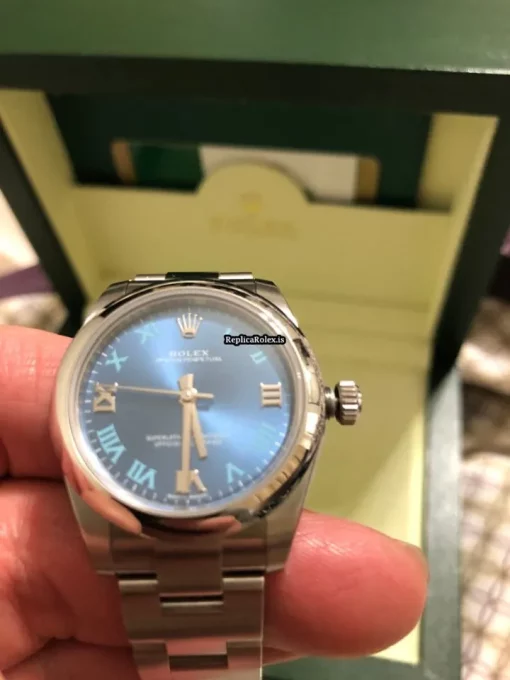 Excellent Fake Rolex Oyster Perpetual 31 177200 Caliber 2231 Automatic Movement 31mm Steel Case Womens Watch - Image 9