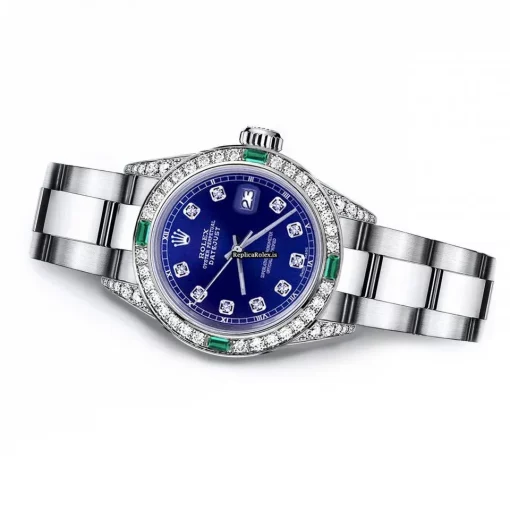 Fantastic Fake Rolex Oyster Perpetual Lady Date 69160 Automatic Movement 26mm Steel Case Womens Watch - Image 2