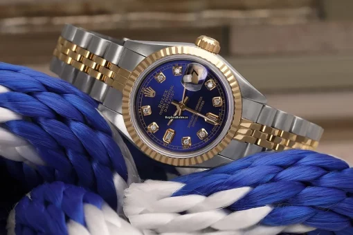Defect Fake Rolex Lady-datejust 69173 Automatic Movement 26mm Gold/steel Case Womens Watch - Image 2