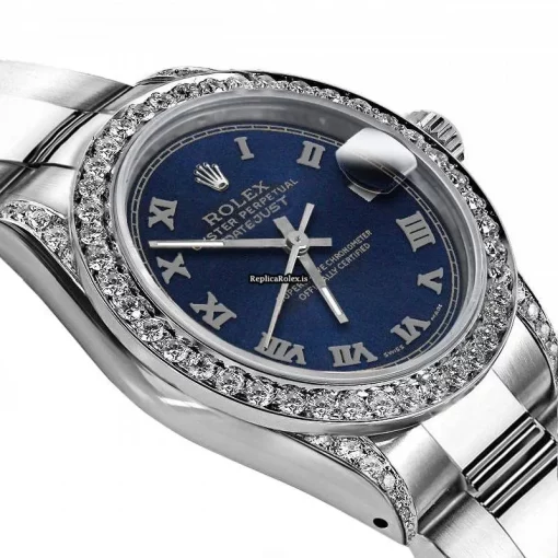 Pleasing Fake Rolex Oyster Perpetual Lady Date 69160 Automatic Movement 26mm Steel Case Womens Watch - Image 2