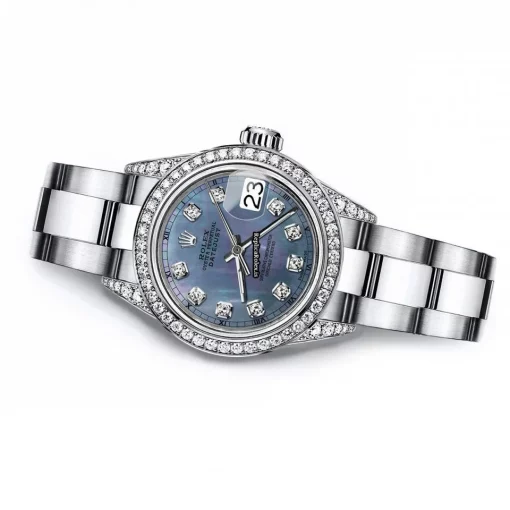 Special Fake Rolex Oyster Perpetual Lady Date 69160 Automatic Movement 26mm Steel Case Womens Watch - Image 3