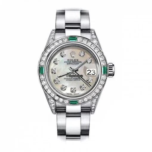 Incredible Fake Rolex Oyster Perpetual Lady Date 69160 Automatic Movement 26mm Steel Case Womens Watch
