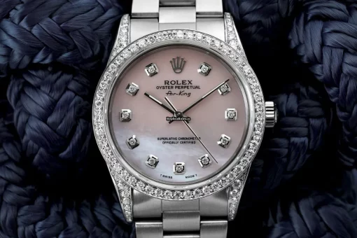 Well Made Fake Rolex Air King Precision 14000 Automatic Movement 34mm Steel Case Womens Watch