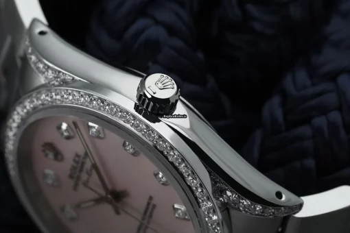 Well Made Fake Rolex Air King Precision 14000 Automatic Movement 34mm Steel Case Womens Watch - Image 2