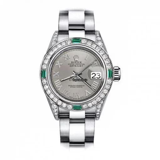 Amazing Clone Rolex Oyster Perpetual Lady Date 69160 Automatic Movement 26mm Steel Case Womens Watch