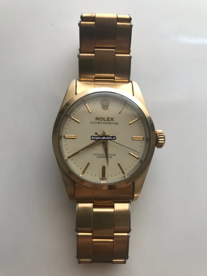 Inexpensive Clone Rolex Oyster Perpetual 6634 Automatic Movement 34mm Gold/steel Case Mens/unisex Watch - Image 11