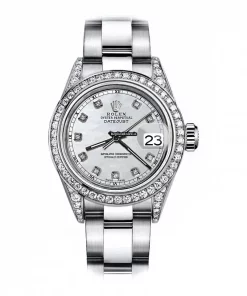 Beautiful Fake Rolex Oyster Perpetual Lady Date 69160 Automatic Movement 26mm Steel Case Womens Watch