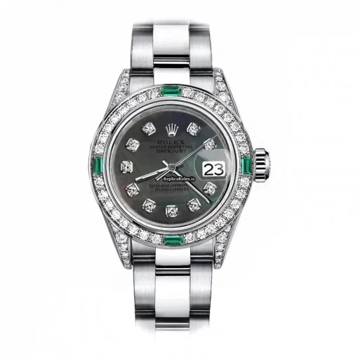 Amazing Replica Rolex Oyster Perpetual Lady Date 69160 Automatic Movement 26mm Steel Case Womens Watch