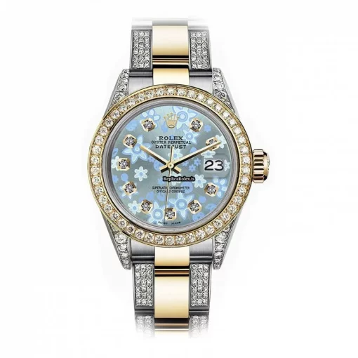 Ideal Fake Rolex Datejust 68173 Automatic Movement 31mm Gold/steel Case Womens Watch