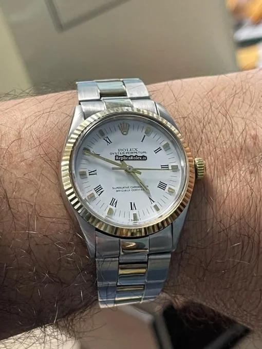 Fabulous Replica Rolex Air King Precision 5500 Caliber 1520 Automatic Movement 34mm Steel Case Mens/unisex Watch - Image 13