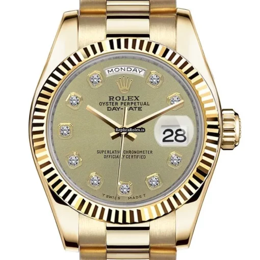 High Quality Fake Rolex Day-date 36 18038 Automatic Movement Mens/unisex Watch